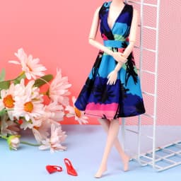 2022 Doll Dress Fashion Girl Floral Clothes ​Handmade Girl Clothes Doll Floral Dresses DIY Gift Toys For 30cm Doll Accessories