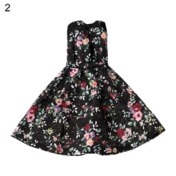 2022 Doll Dress Fashion Girl Floral Clothes ​Handmade Girl Clothes Doll Floral Dresses DIY Gift Toys For 30cm Doll Accessories