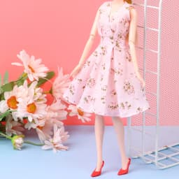 2022 Doll Dress Fashion Girl Floral Clothes ​Handmade Girl Clothes Doll Floral Dresses DIY Gift Toys For 30cm Doll Accessories