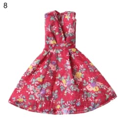 2022 Doll Dress Fashion Girl Floral Clothes ​Handmade Girl Clothes Doll Floral Dresses DIY Gift Toys For 30cm Doll Accessories