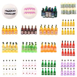 Various Styles 10pcs Mini 1/12 Dollhouse Miniature Simulation Whisky Wine Bottles Pretend Play Toys Doll Food Drink Accessories