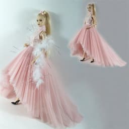 Handmade BABI Doll Clothes Dress Gown for 11.5 inch doll&body 1/6