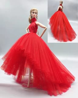 Handmade BABI Doll Clothes Dress Gown for 11.5 inch doll&body 1/6