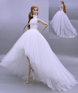 Handmade BABI Doll Clothes Dress Gown for 11.5 inch doll&body 1/6