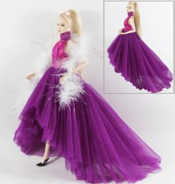 Handmade BABI Doll Clothes Dress Gown for 11.5 inch doll&body 1/6