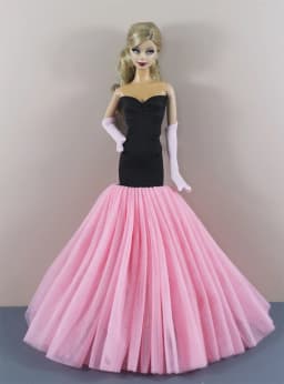 Handmade BABI Doll Clothes Dress Gown for 11.5 inch doll&body 1/6