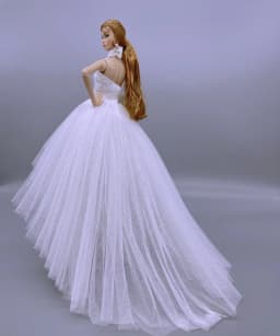 Handmade BABI Doll Clothes Dress Gown for 11.5 inch doll&body 1/6