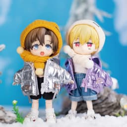 Ob11 Coat Corduroy Rabbit Ear Down Jacket Cotton-Padded Jacket Doll Clothes Doll Toy For Gsc P9 1/12 Bjd Baby Dress Molly