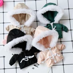 Ob11 Coat Corduroy Rabbit Ear Down Jacket Cotton-Padded Jacket Doll Clothes Doll Toy For Gsc P9 1/12 Bjd Baby Dress Molly