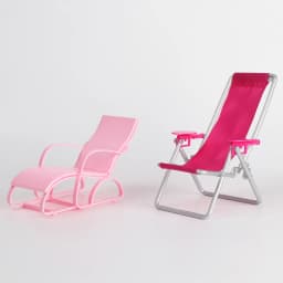 Mini Doll Beach Chair Foldable Deckchair 1:6 Scale Playing House Garden Bench Dollhouse Furniture Toy Accessories Gifts