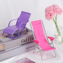 Mini Doll Beach Chair Foldable Deckchair 1:6 Scale Playing House Garden Bench Dollhouse Furniture Toy Accessories Gifts