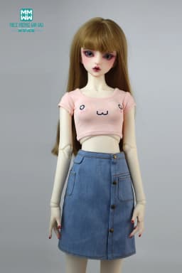 BJD Doll Clothes for 28-60CM 1/3 1/4 1/6 SD DD YOSD Toys Ball Jointed Fashion T-Shirt Doll Accessories Girl Gift