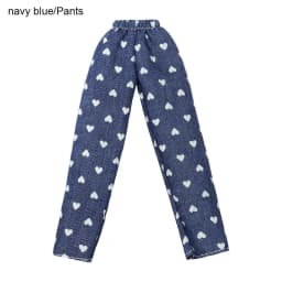 1/6 Princess Doll Clothes Fashion Denim Slacks Sleeveless T-suit Casual Pants Denim Grid Daily Wear Accessories Doll Clothing