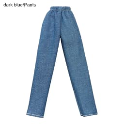 1/6 Princess Doll Clothes Fashion Denim Slacks Sleeveless T-suit Casual Pants Denim Grid Daily Wear Accessories Doll Clothing