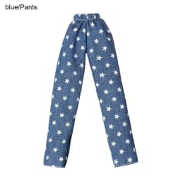 1/6 Princess Doll Clothes Fashion Denim Slacks Sleeveless T-suit Casual Pants Denim Grid Daily Wear Accessories Doll Clothing