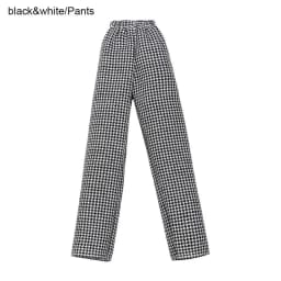 1/6 Princess Doll Clothes Fashion Denim Slacks Sleeveless T-suit Casual Pants Denim Grid Daily Wear Accessories Doll Clothing