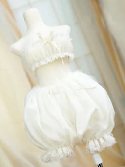 BJD Doll Clothes Doll Bloomers+Tube Top Suit 2 White Black Colors for 1/6 1/4 1/3 BJD DD SD Doll Accessories Doll Pants