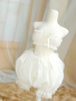 BJD Doll Clothes Doll Bloomers+Tube Top Suit 2 White Black Colors for 1/6 1/4 1/3 BJD DD SD Doll Accessories Doll Pants