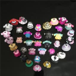 5/10/20pcs / Lot Glitter Dress Clothes Lols Original Dolls Accessory for 8cm Sister Mini Outfits Kid Girls Toy Gift Randomly