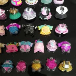5/10/20pcs / Lot Glitter Dress Clothes Lols Original Dolls Accessory for 8cm Sister Mini Outfits Kid Girls Toy Gift Randomly