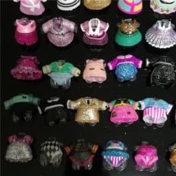 5/10/20pcs / Lot Glitter Dress Clothes Lols Original Dolls Accessory for 8cm Sister Mini Outfits Kid Girls Toy Gift Randomly
