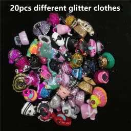 5/10/20pcs / Lot Glitter Dress Clothes Lols Original Dolls Accessory for 8cm Sister Mini Outfits Kid Girls Toy Gift Randomly