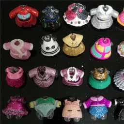 5/10/20pcs / Lot Glitter Dress Clothes Lols Original Dolls Accessory for 8cm Sister Mini Outfits Kid Girls Toy Gift Randomly