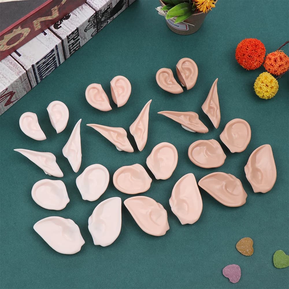 blyth doll icy toy ears toy white natural tan dark and super black skin, only ears no doll