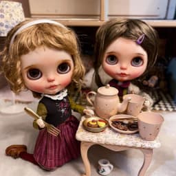Aizulhomey Dollhouse Furniture Metal Tea Pot Set 7 pcs For Blythe OB24 BJD Dollhouse Accessories Mini Kitchen Toys Gifts