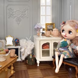 Aizulhomey Dollhouse Furniture Metal Tea Pot Set 7 pcs For Blythe OB24 BJD Dollhouse Accessories Mini Kitchen Toys Gifts