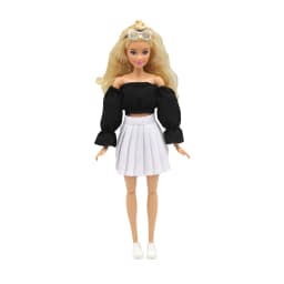 Outfits Clothes Top Pant Skirt For 30 Cm Princess Doll Clothing For 1/6 BJD Dolls House Girl Gift Doll Accessories Black