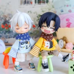 OB11 Clothes Cute Cartoon T-shirt Sweater Shorts Pants Shoes for Molly, GSC Body, Obitsu11, YMY, DDF, 1/12bjd Doll Accessories