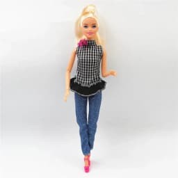 30cm Doll Full Set with Clothes Top and Pants 1/6 Doll Dress Up Accessories Toy for Children Girls Gift