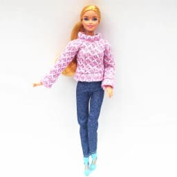 30cm Doll Full Set with Clothes Top and Pants 1/6 Doll Dress Up Accessories Toy for Children Girls Gift