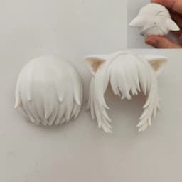 (only hair)GSC Clay Man Hair white model OB11 hair doll accessories