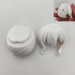 (only hair)GSC Clay Man Hair white model OB11 hair doll accessories