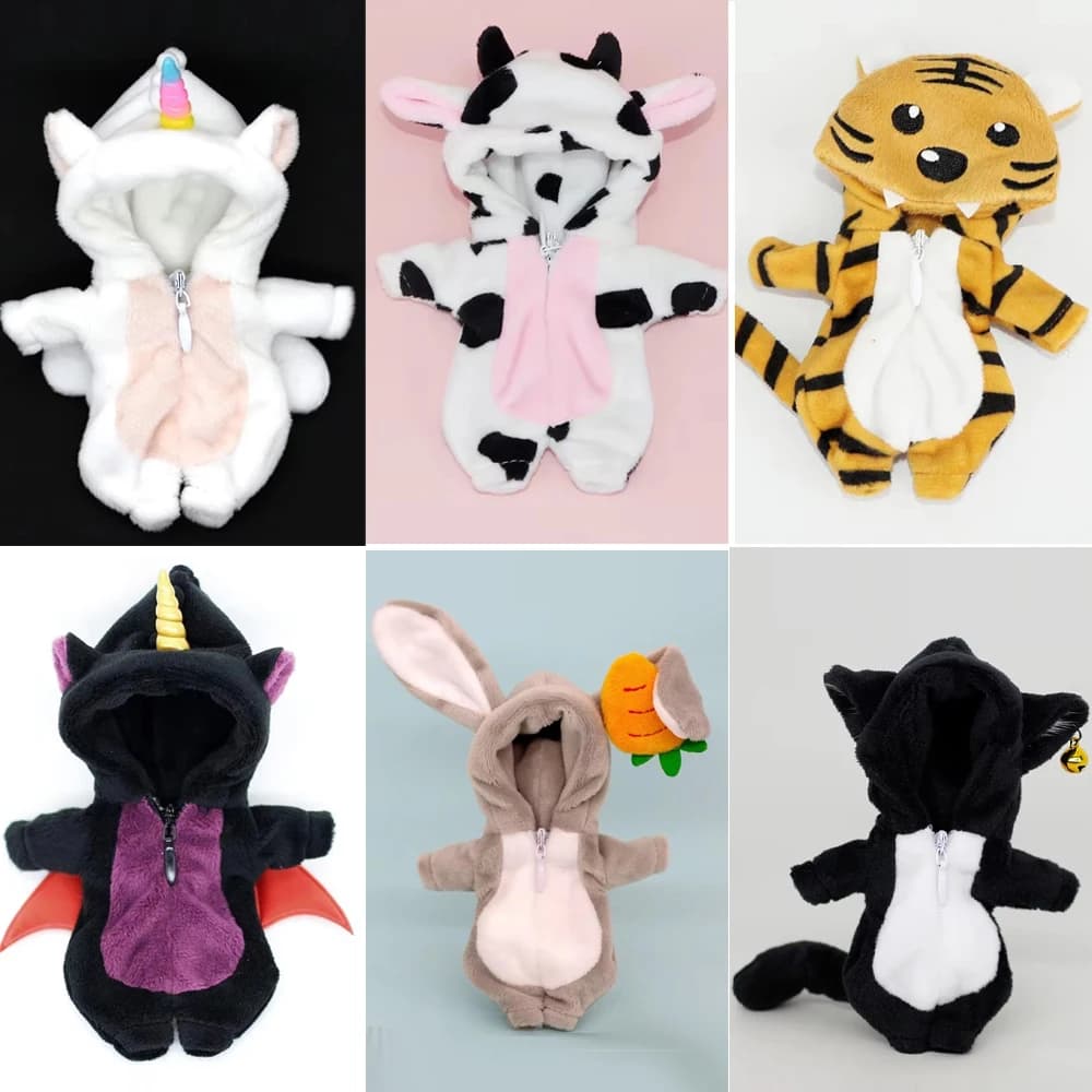 New OB11 Clothes Cute Stuffed Animal Onesie Angel Pajamas Homewear for Ob11,obitsu 11,molly, Gsc,YMY,1/12 BJD Doll Accessories