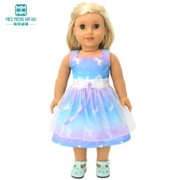 Clothes for doll fit 40cm new born doll accessories Fashion sequined jackets and dresses Christmas gifts for kids