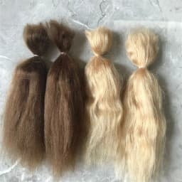 New 10 Pieces/Lot 100% Pure Mohair Reborn Doll Hair With Light Golden/Dark Brown/Gold Color Fit For DIY Reborn Doll  Accessories