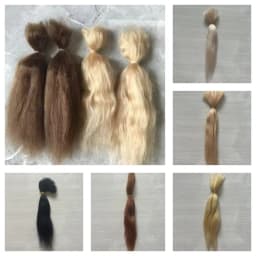New 10 Pieces/Lot 100% Pure Mohair Reborn Doll Hair With Light Golden/Dark Brown/Gold Color Fit For DIY Reborn Doll  Accessories