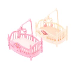 1:12 Dollhouse Miniature Baby Room Bassinet Bed Cradle Bed Furniture Model Decor