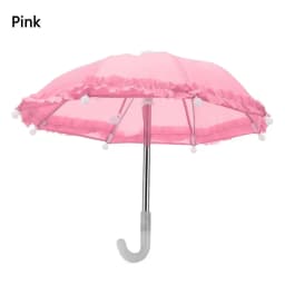 Lace Miniature Umbrella For Dolls Accessories Candy Color Mini Rain Gear For 18 Inch & 43cm Dolls Kids Toys Dollhouse Decoration