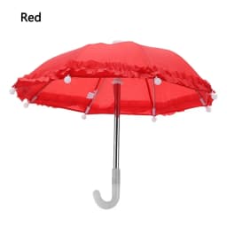 Lace Miniature Umbrella For Dolls Accessories Candy Color Mini Rain Gear For 18 Inch & 43cm Dolls Kids Toys Dollhouse Decoration