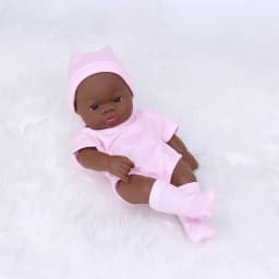 7.87Inch Black Reborn Dolls African Reborn Doll 20cm Cute Dolls Reborn Doll Toys Soft Touch High Quality Doll for Adults Gifts