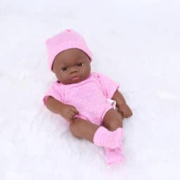 7.87Inch Black Reborn Dolls African Reborn Doll 20cm Cute Dolls Reborn Doll Toys Soft Touch High Quality Doll for Adults Gifts