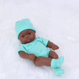 7.87Inch Black Reborn Dolls African Reborn Doll 20cm Cute Dolls Reborn Doll Toys Soft Touch High Quality Doll for Adults Gifts
