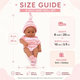 7.87Inch Black Reborn Dolls African Reborn Doll 20cm Cute Dolls Reborn Doll Toys Soft Touch High Quality Doll for Adults Gifts