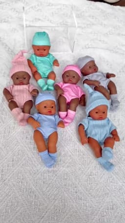 7.87Inch Black Reborn Dolls African Reborn Doll 20cm Cute Dolls Reborn Doll Toys Soft Touch High Quality Doll for Adults Gifts