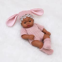 7.87Inch Black Reborn Dolls African Reborn Doll 20cm Cute Dolls Reborn Doll Toys Soft Touch High Quality Doll for Adults Gifts