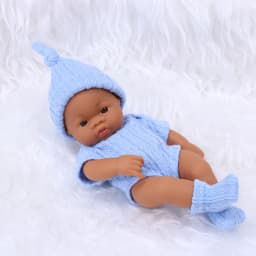 7.87Inch Black Reborn Dolls African Reborn Doll 20cm Cute Dolls Reborn Doll Toys Soft Touch High Quality Doll for Adults Gifts